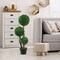 36 Inch Green Tall Artificial Boxwood Topiary Tree in Pot Perfect for Indoor-Outdoor Decor